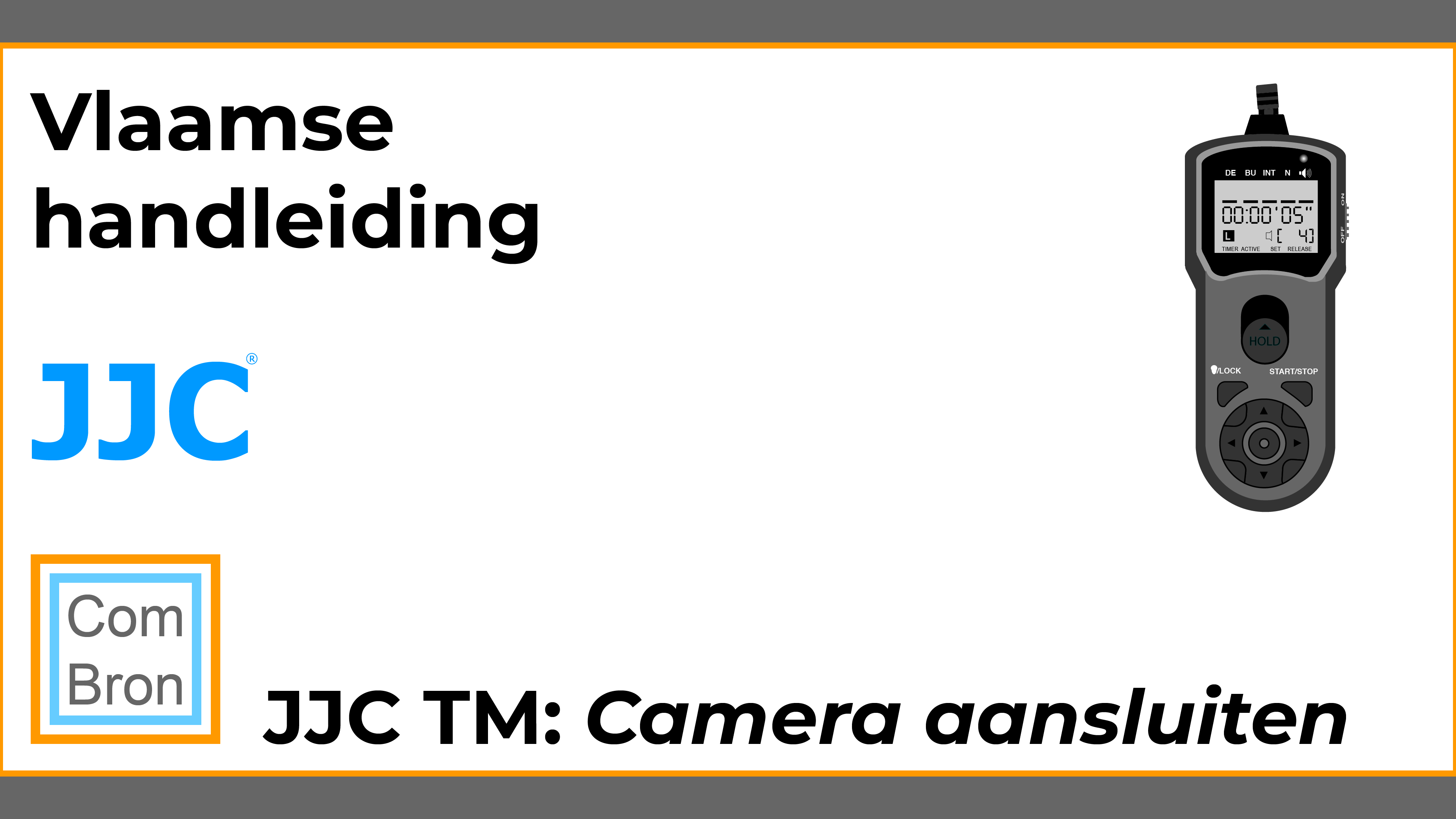 Camera aansluiten op de JJC TM afstandbediening.