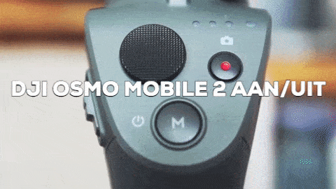 Animated gif van het aanzetten en uitschakelen van de DJI Osmo Mobile 2.