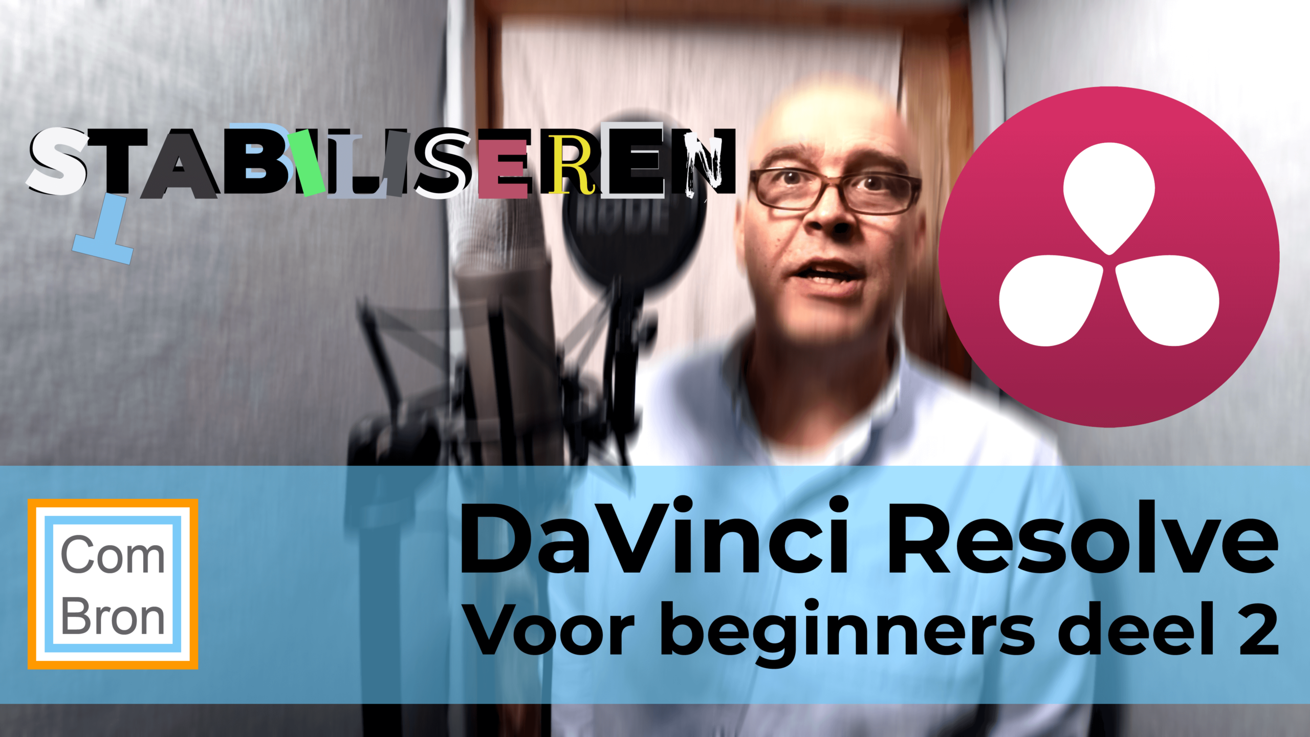 Thumbnail van de video DaVinci Resolve voor beginners deel 2. In deel 2 leert men videobeelden stabiliseren.