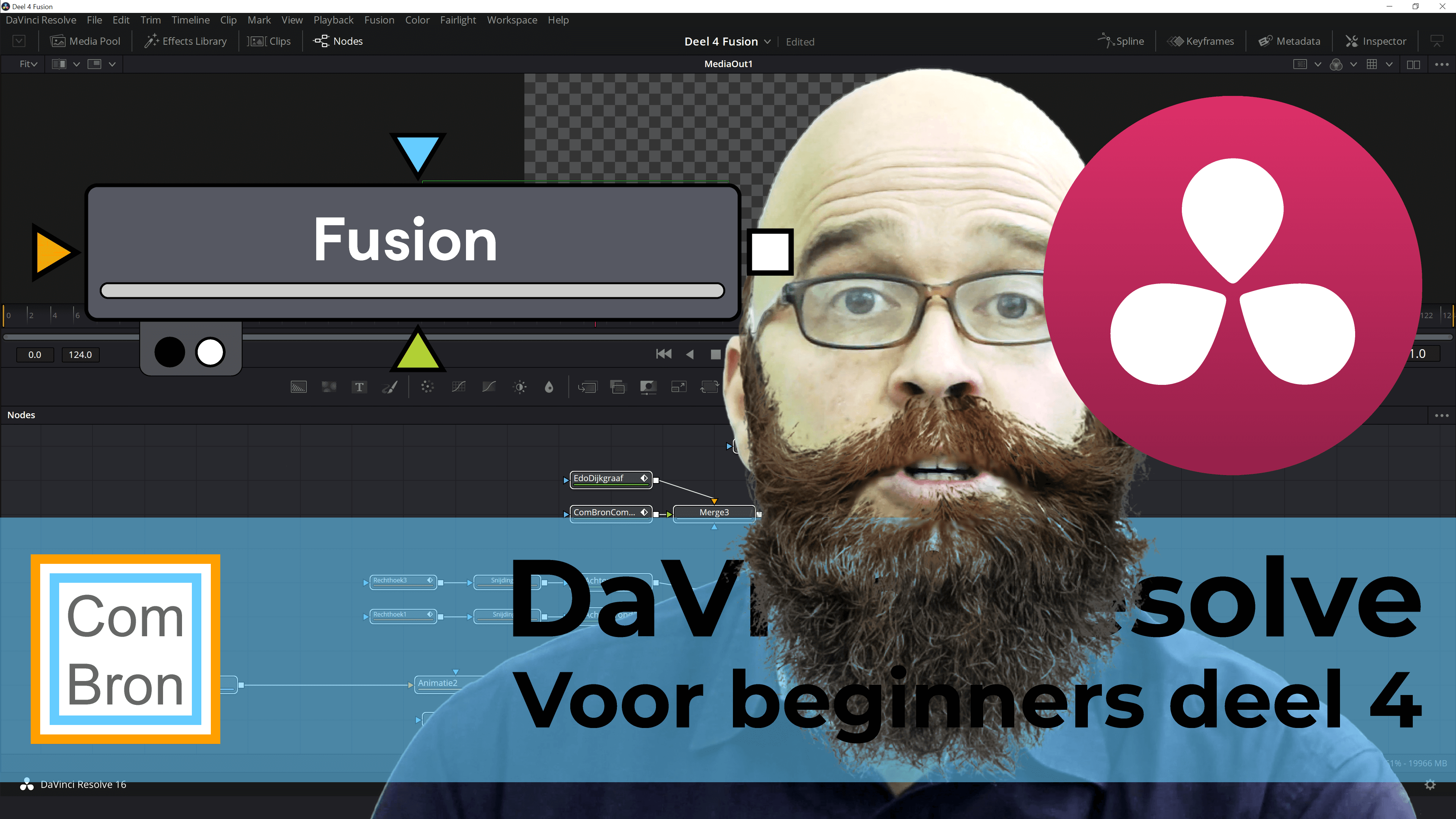 Vlaamse handleiding DaVinci Resolve Fusion voor beginners.