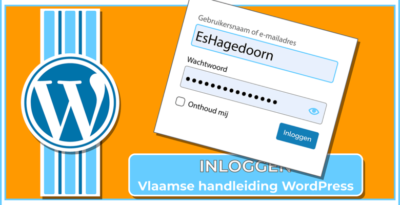 WordPress gebruiksaanwijzing in het Vlaams voor het inloggen op je website.