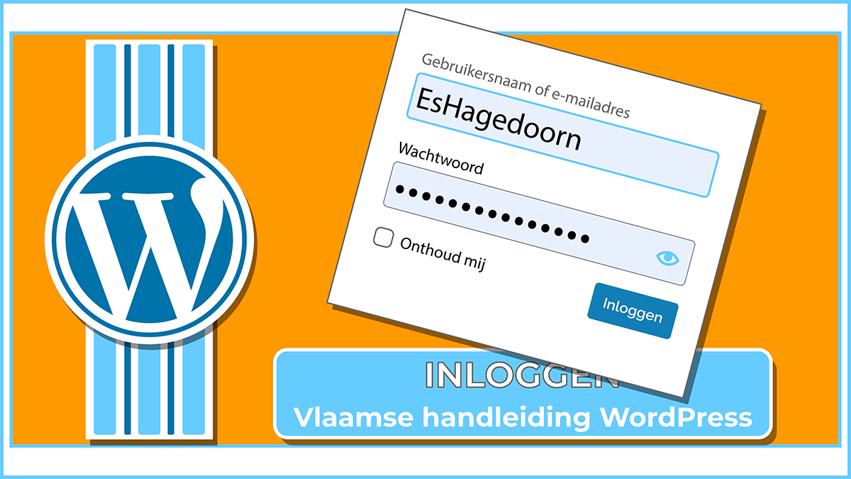 WordPress gebruiksaanwijzing in het Vlaams voor het inloggen op je website.