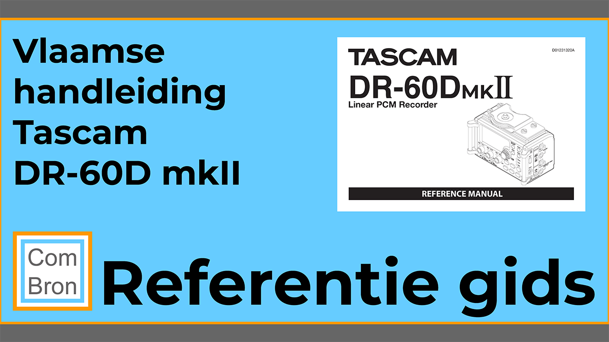 Referentiegids Tascam DR-60D mk2.