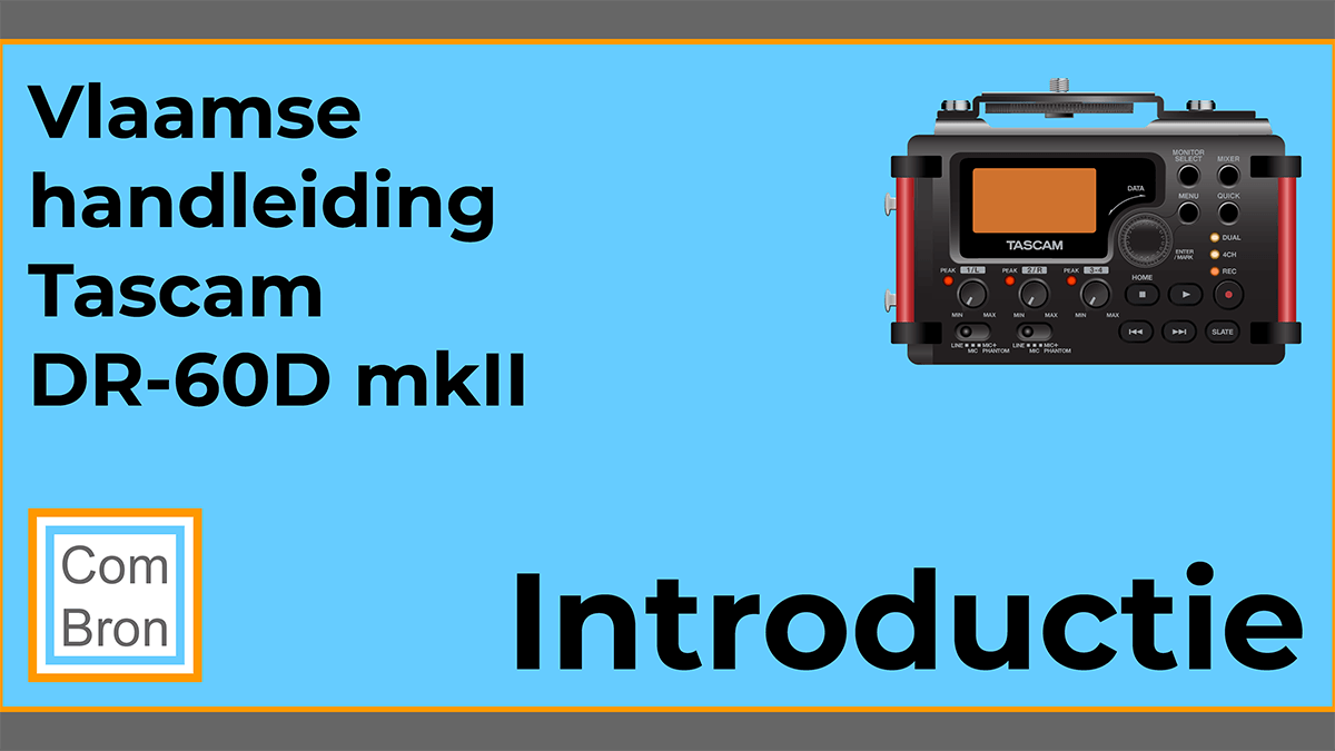 Vlaamse handleiding Tascam DR-60 mk2 audiorecorder. Hoofdstuk 1: Introductie.