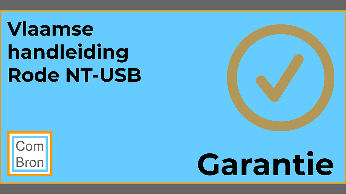 Garantie Rode NT-USB Vlaamse handleiding.