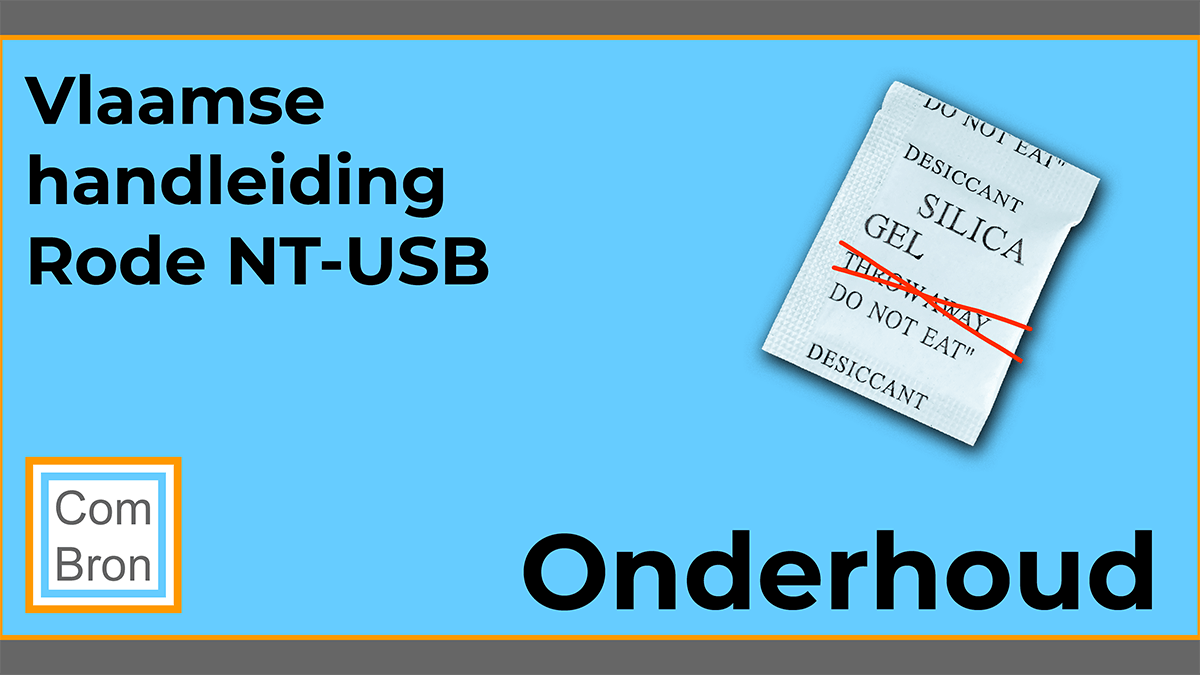 Vlaamse handleiding Rode NT-USB. In dit hoofdstuk van de gebruiksaanwijzing aandacht voor veiligheid en onderhoud.