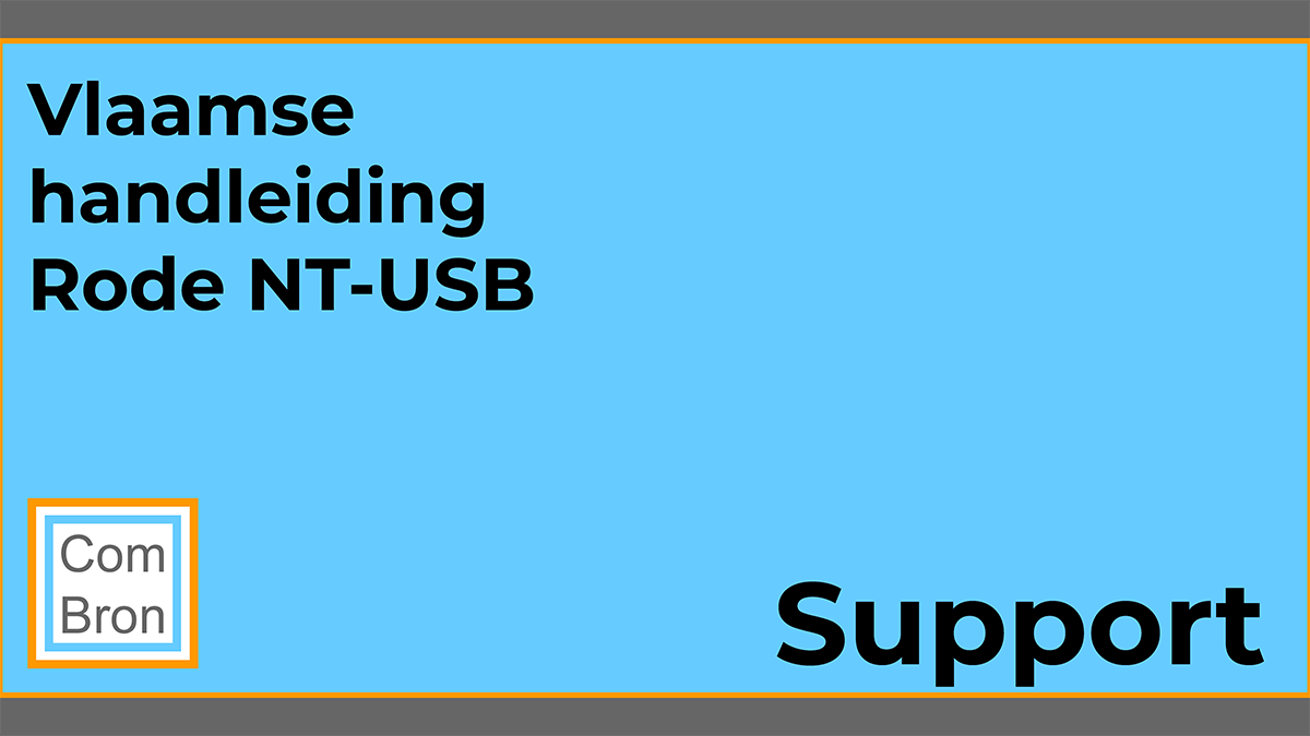 Vlaamse handleiding Rode NT-USB. In dit hoofdstuk van de gebruiksaanwijzing aandacht voor contact en support.