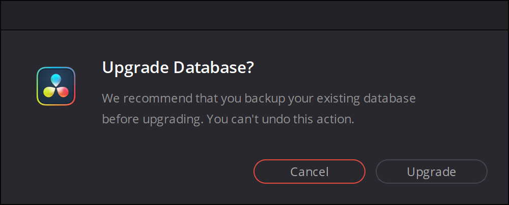Upgrade database na installatie upgrade.