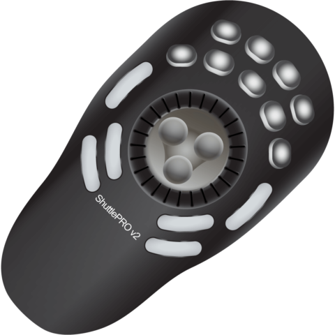 Tekening van een Contour ShuttlePRO v2.