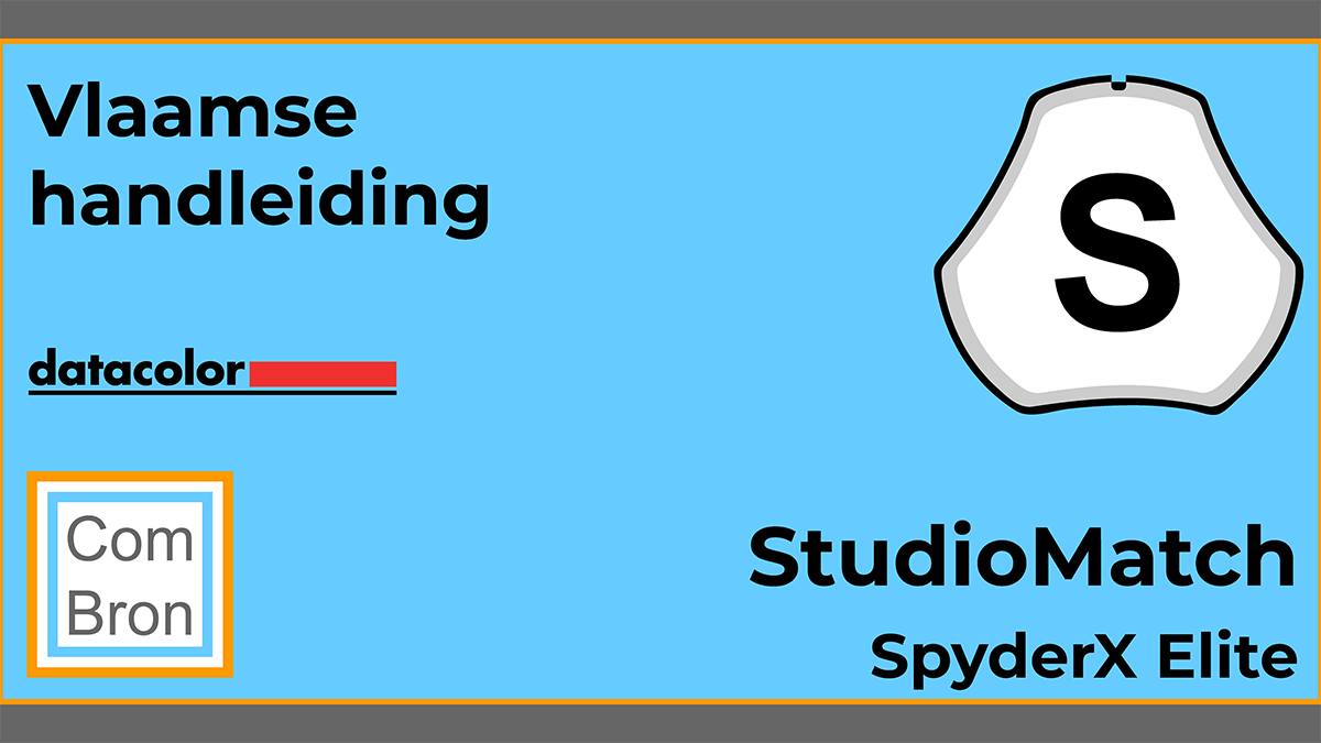 Gebruiksaanwijzing StudioMatch als onderdeel van de Vlaamse handleiding Datacolor SpyderX Elite.