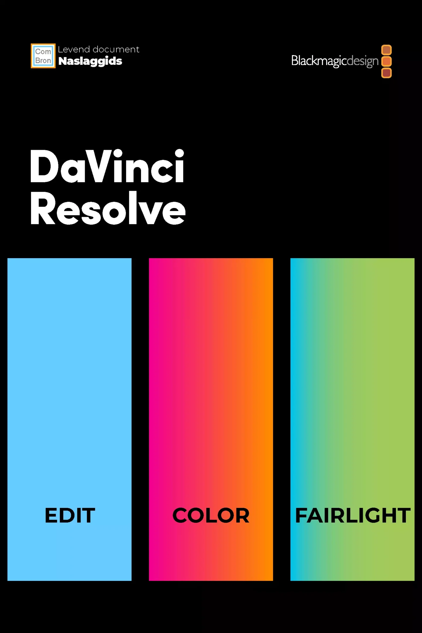Voorkant naslaggids DaVinci Resolve.