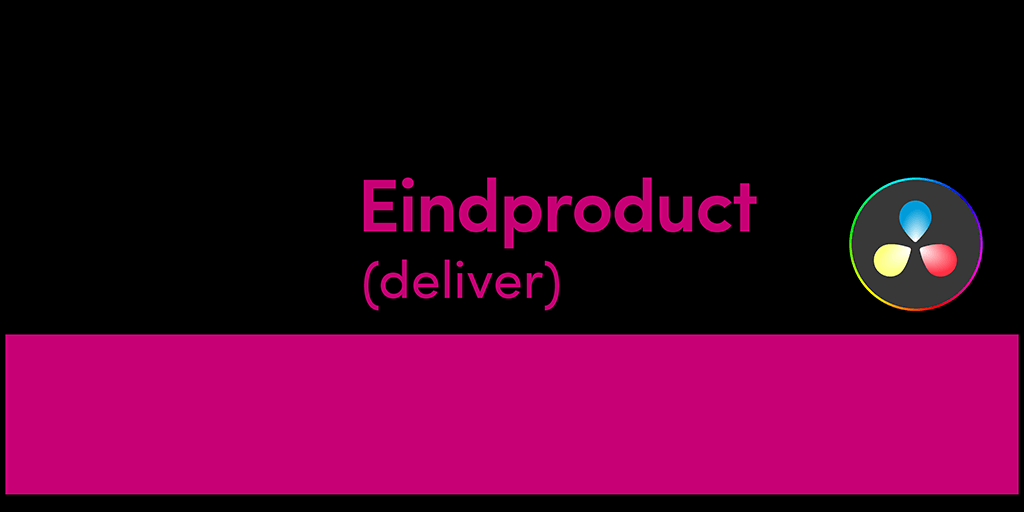 Handleiding DaVinci Resolve. In dit hoofdstuk wordt de pagina Deliver behandeld. Deliver in het Nederlands vertaald is afleveren, maar we noemen het hier Eindproduct omdat we het eindproduct renderen en eventueel uploaden.