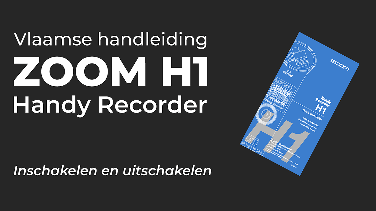 Vlaamse handleiding ZOOM H1 Handy Recorder. In dit hoofdstuk van de gebruiksaanwijzing uitleg over het inschakelen en uitzetten. Ook wel: aan-uit!