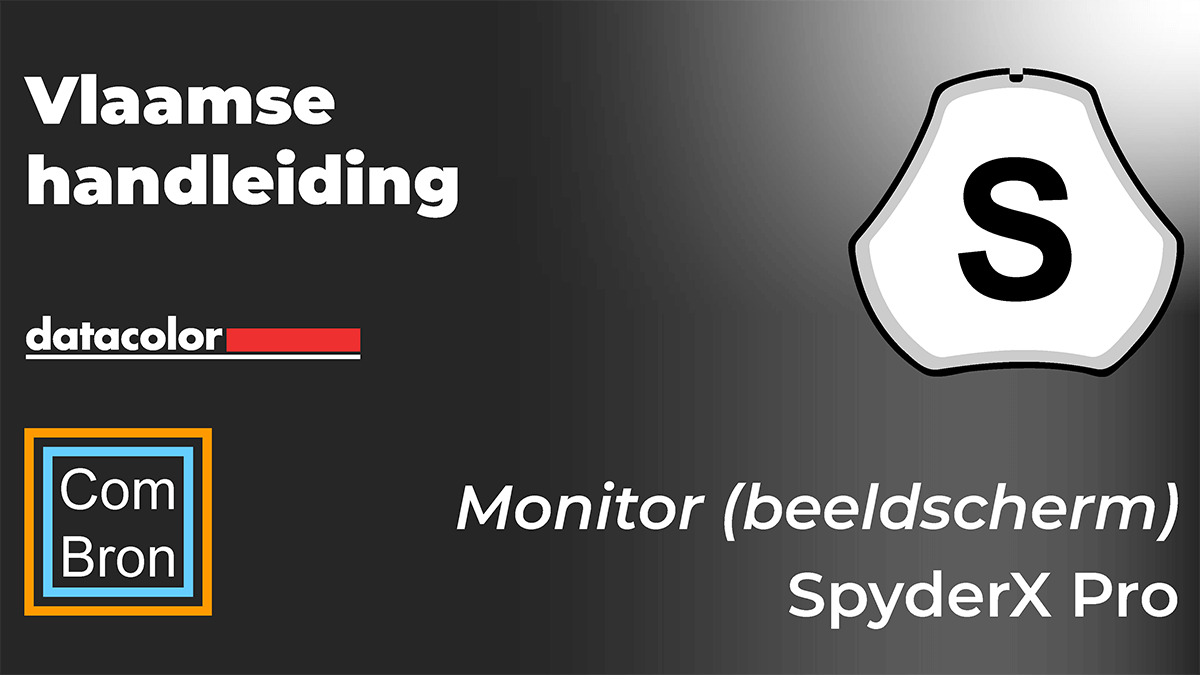 Handleiding monitor (beeldscherm) Datacolor SpyderX Pro.