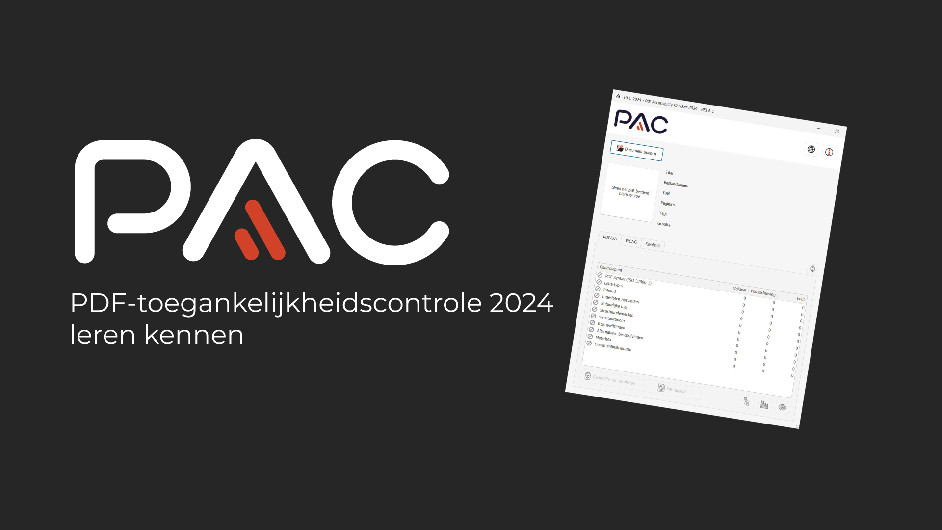 Kennismaken met PDF-toegankelijkheidscontrole 2024.